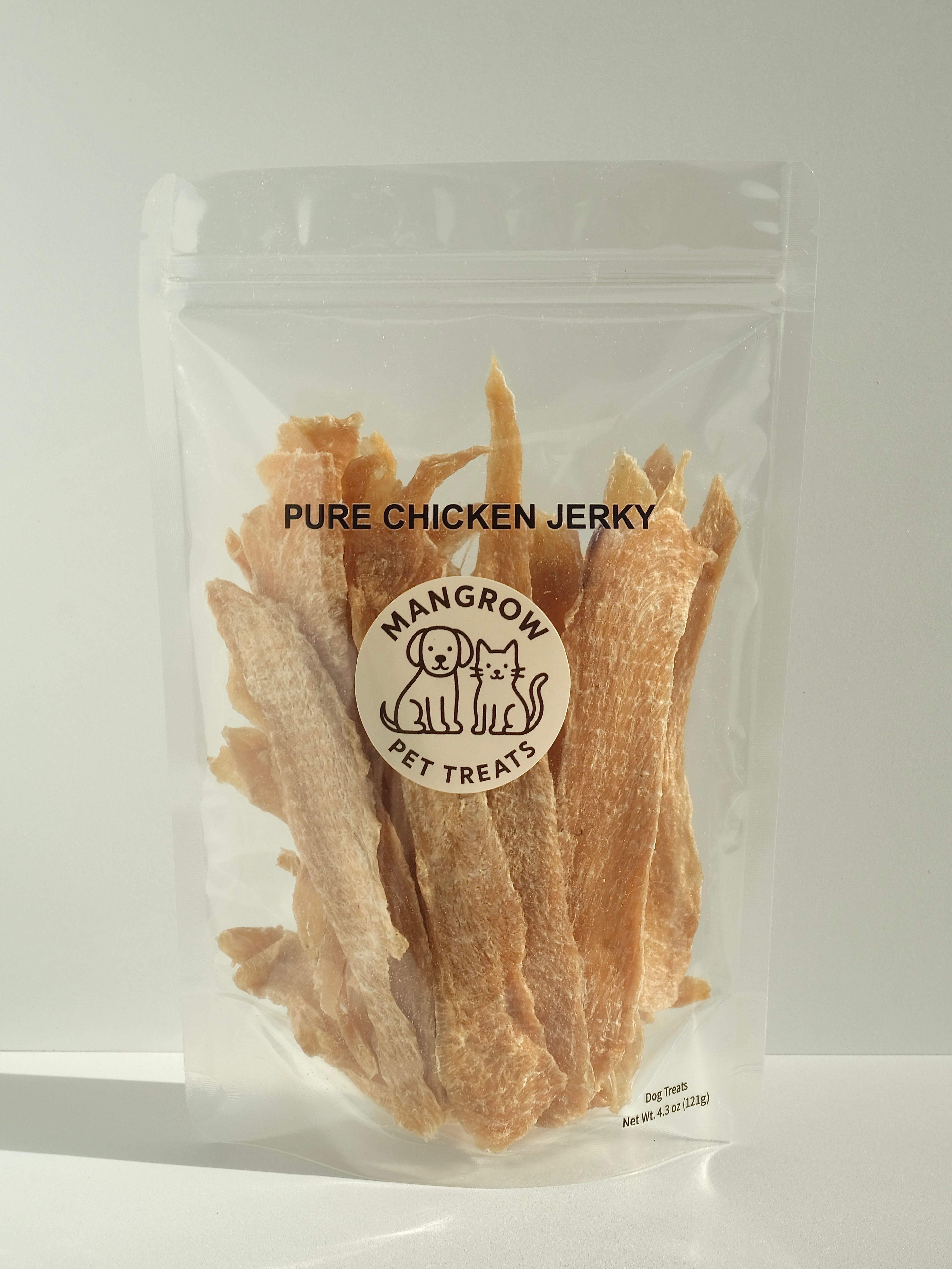 Pure Chicken Jerky Dog Treats — 100% Natural Dehydrated Meat