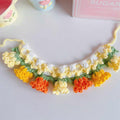 Handmade Crochet Pet Collar: Sunny Lily