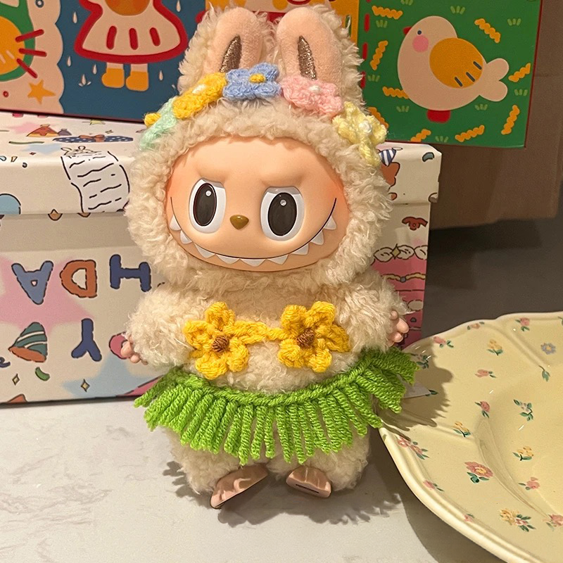 Handmade Crochet Flower Bikini Set for Labubu/Plush Dolls