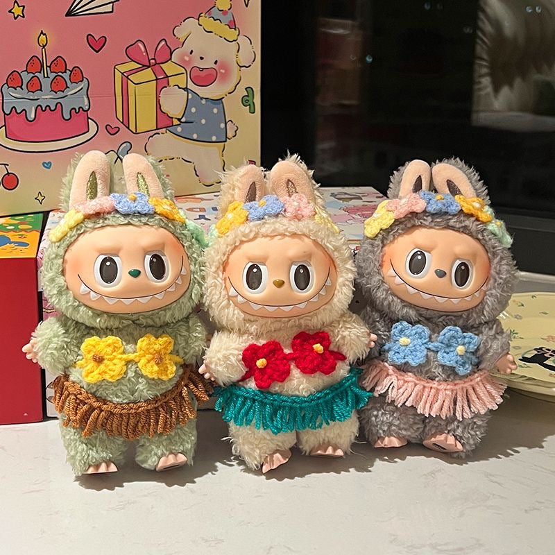 Handmade Crochet Flower Bikini Set for Labubu/Plush Dolls
