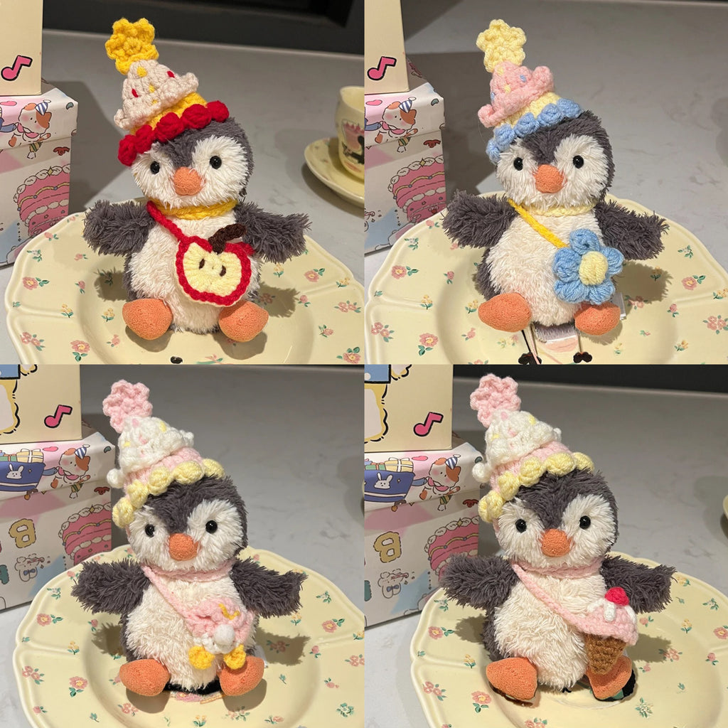 Handmade Crochet Plush Doll Accessory Set | Knitted Beanie & Mini Bag