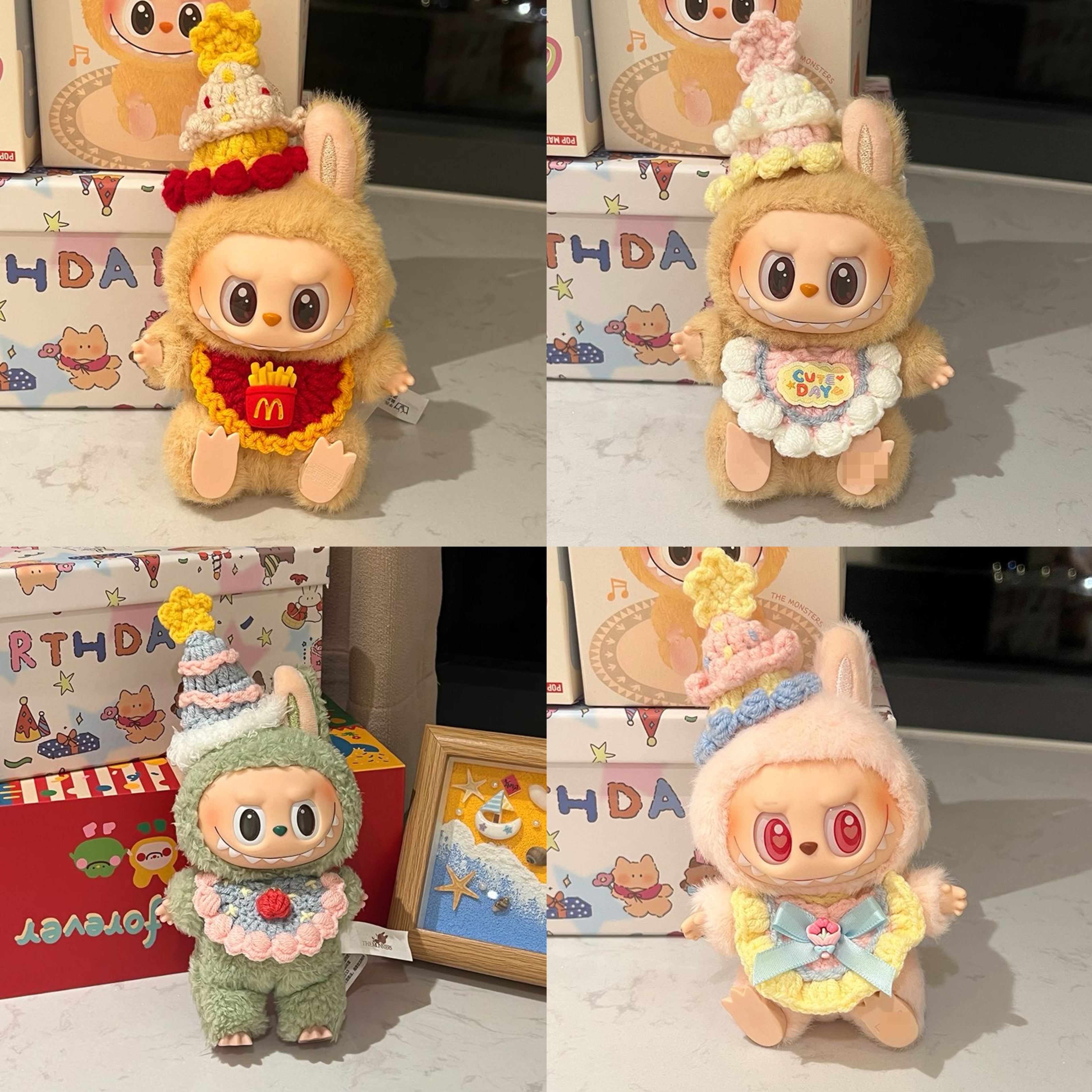 Handmade Crochet Accessory Set for Labubu/Plush Dolls
